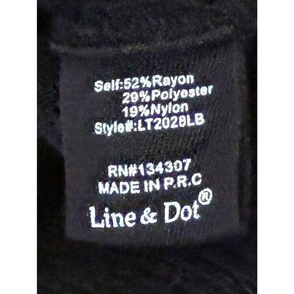 ANTHROPOLOGIE LINE & DOT BLACK SWEATER Size L BLACK TIERED RUFFLES PULLOVER NEW - Picture 9 of 9